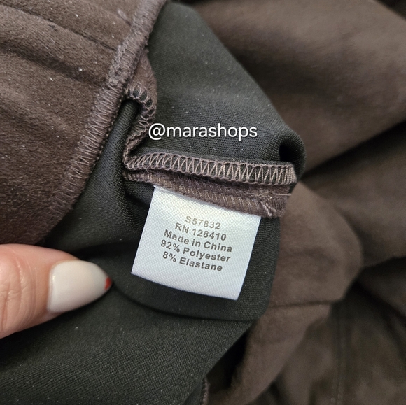 Ann Mashburn Faye Brown Suede Pants - Picture 7 of 7